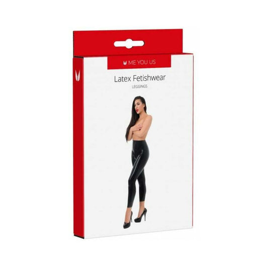 Me You Us Latex Leggings – Black – Size L