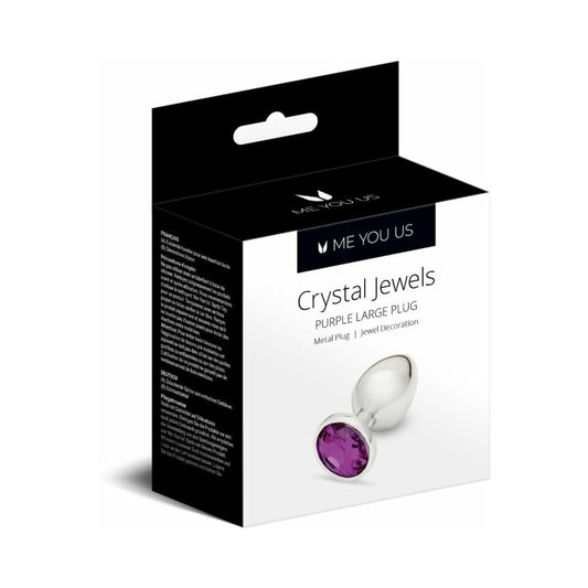 Me You Us Crystal Jewels Large Metal Butt Plug – Purple