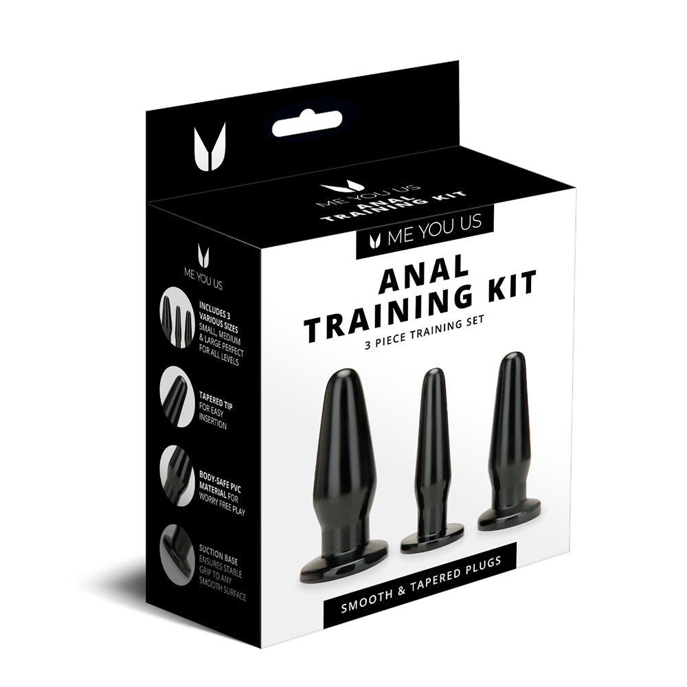 Me You Us Anal Training Kit 3-Piece Plug Set – Black