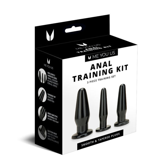 Me You Us Anal Training Kit 3-Piece Plug Set – Black