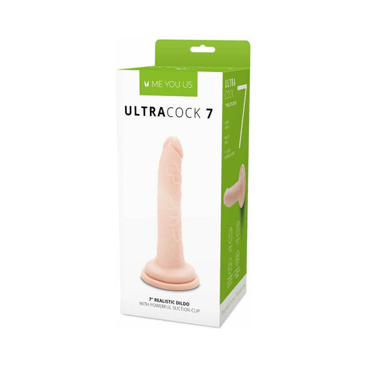Me You Us Ultra Cock 7 in. Realistic Dildo with Suction Cup - Vanilla