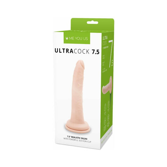 Me You Us Ultra Cock 7.5" Realistic Dildo with Suction Cup – Vanilla