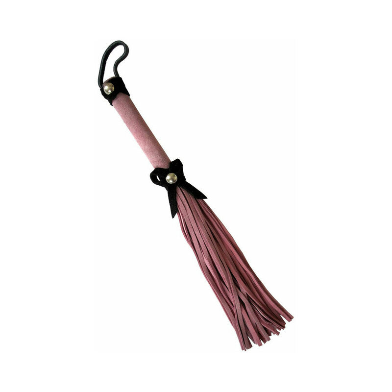 Ruff Doggie Styles Love Knot Mini Flogger - Light Pink - Suede Flogger with Bow