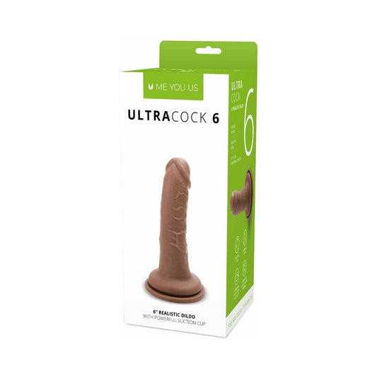 Me You Us Ultra Cock 6 in. Realistic Dildo - Caramel