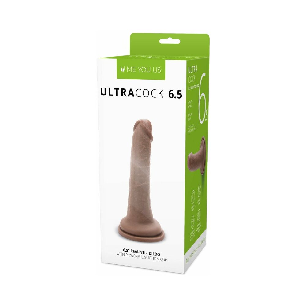 Me You Us Ultra Cock 6.5 in. Realistic Dildo with Suction Cup – Caramel