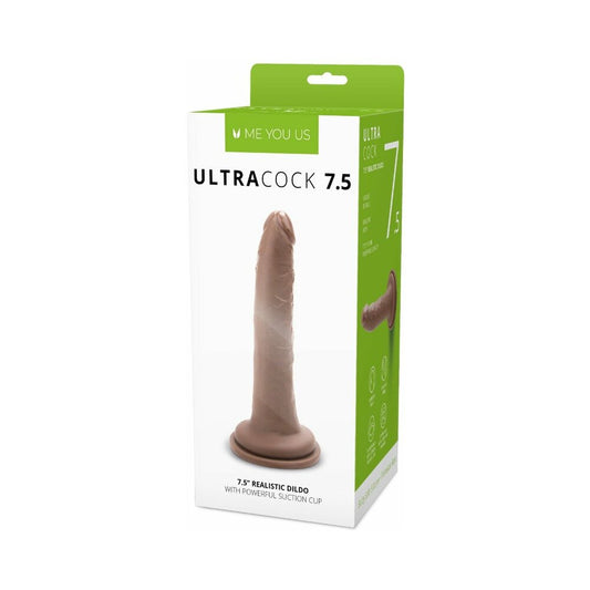 Me You Us Ultra Cock 7.5 in. Realistic Dildo with Lifelike Detail - Caramel