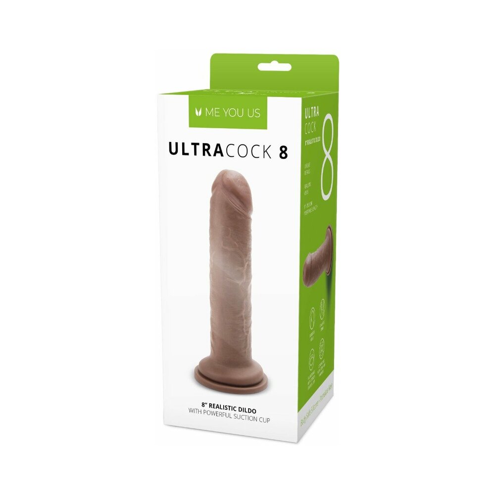 Me You Us Ultra Cock 8 in. Realistic Dildo with Suction Cup - Caramel