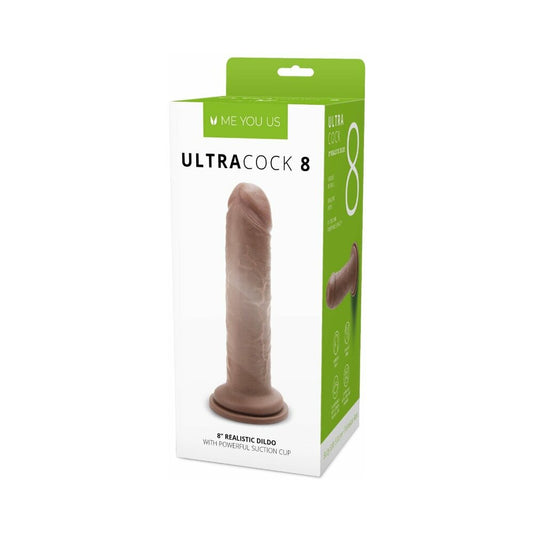 Me You Us Ultra Cock 8 in. Realistic Dildo with Suction Cup - Caramel