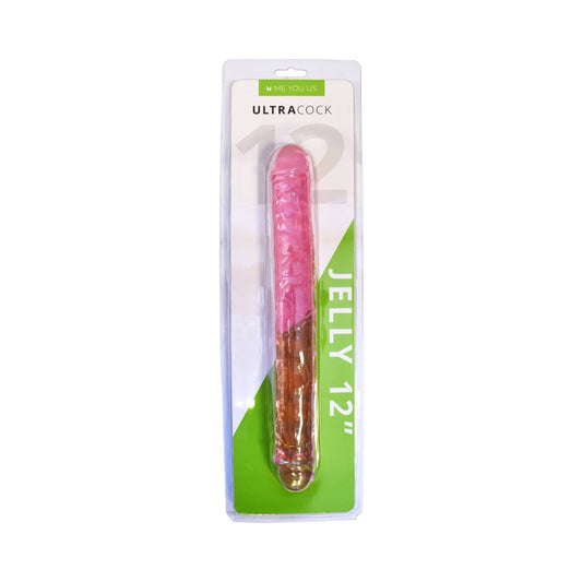 Me You Us Ultra Cock 12 in. Double Ended Dildo – Pink