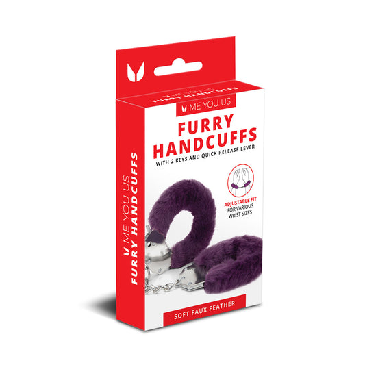 Me You Us Furry Handcuffs – Purple – Comfortable BDSM Restraints