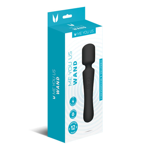 Me You Us Wand Vibrator – Black – 10 Vibration Modes