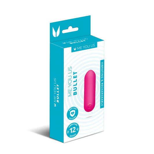 Me You Us Portable Vibrating Bullet – Hot Pink – 12 Vibration Modes