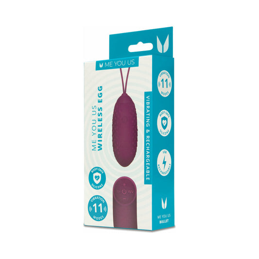 Me You Us Wireless Egg Vibrator with Remote Control – Purple
