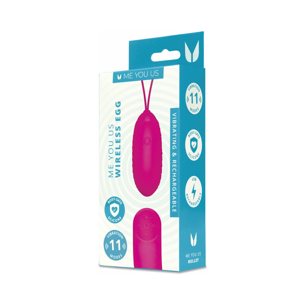 Me You Us Wireless Egg Vibrator with Remote Control – Hot Pink