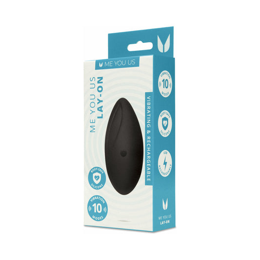 Me You Us Lay-On Vibrator – Clitoral Vibe with 10 Vibration Modes – Black