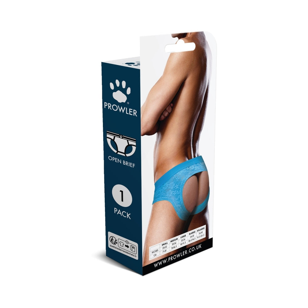 Prowler Lace Open Back Brief – Neon Blue – Size L