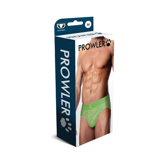 Prowler Lace Open Back Brief - Neon Green - Size M