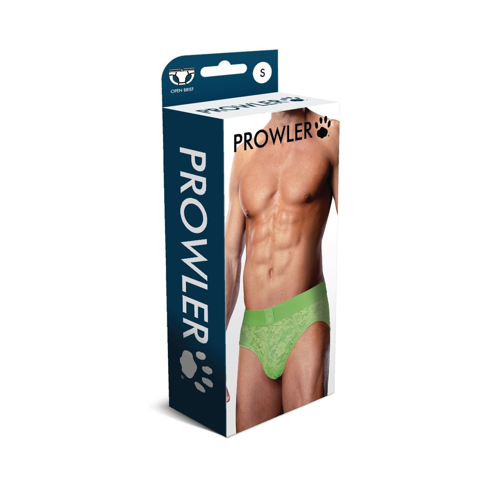 Prowler Lace Open Back Brief – Neon Green – Size S