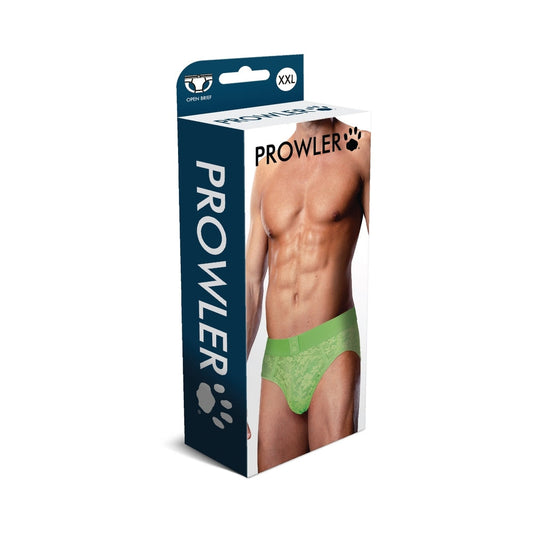 Prowler Lace Open Back Brief – Neon Green – Size 2XL