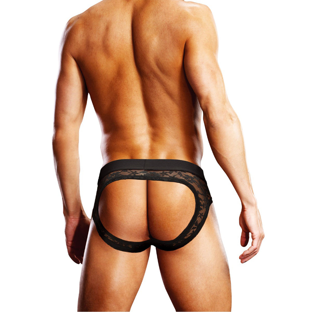 Prowler Lace Open Brief – Black – Size M
