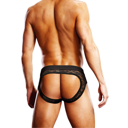 Prowler Lace Open Brief – Black – Size M
