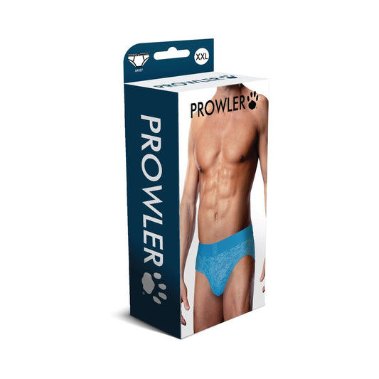 Prowler Lace Brief Neon Blue - Men's Underwear - Size 2XL