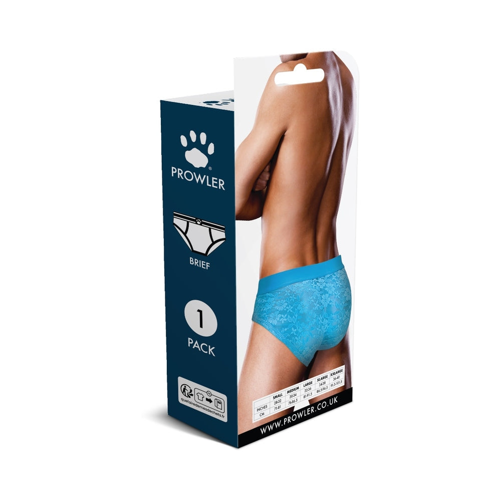 Prowler Lace Brief Neon Blue - Men's Underwear - Size 2XL