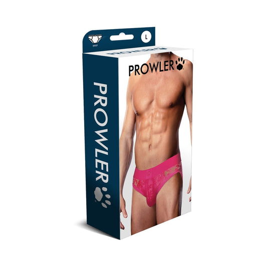 Prowler Lace Brief - Hot Pink - Size L
