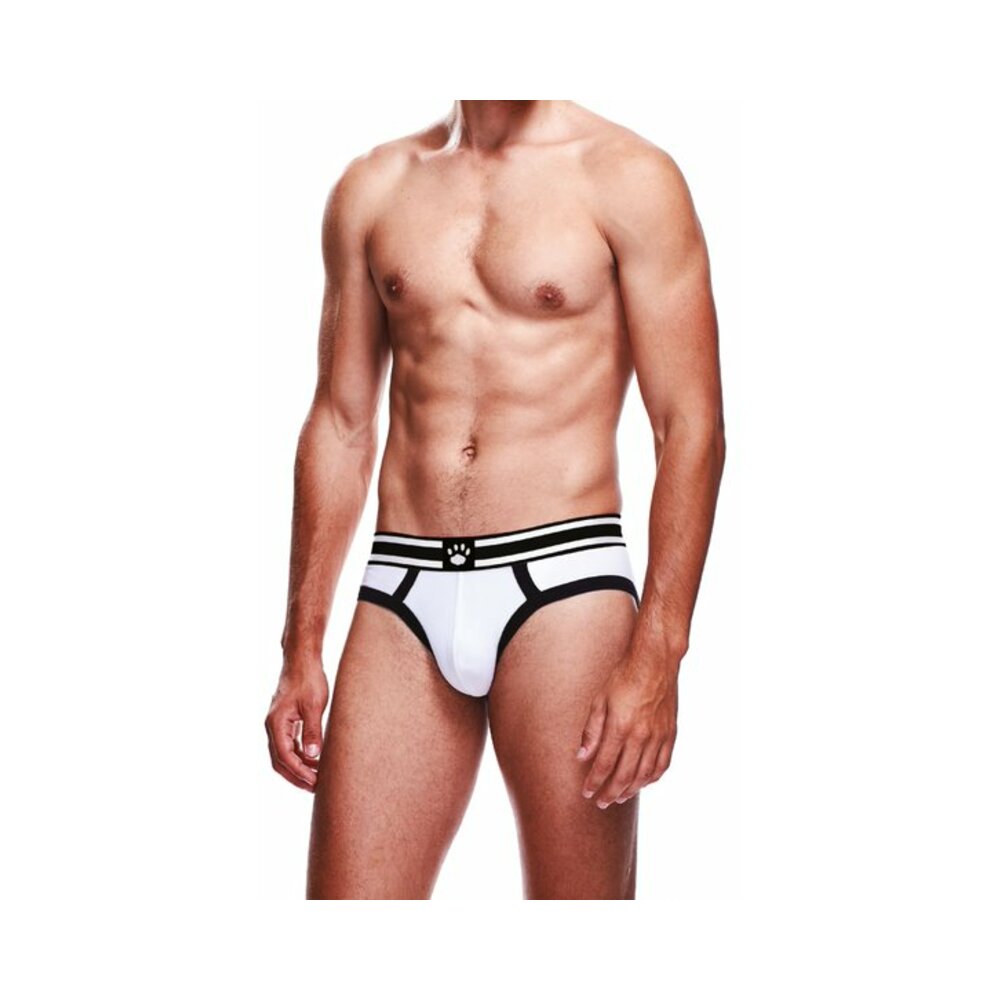 Prowler M Brief - White and Black Multi-Color Design