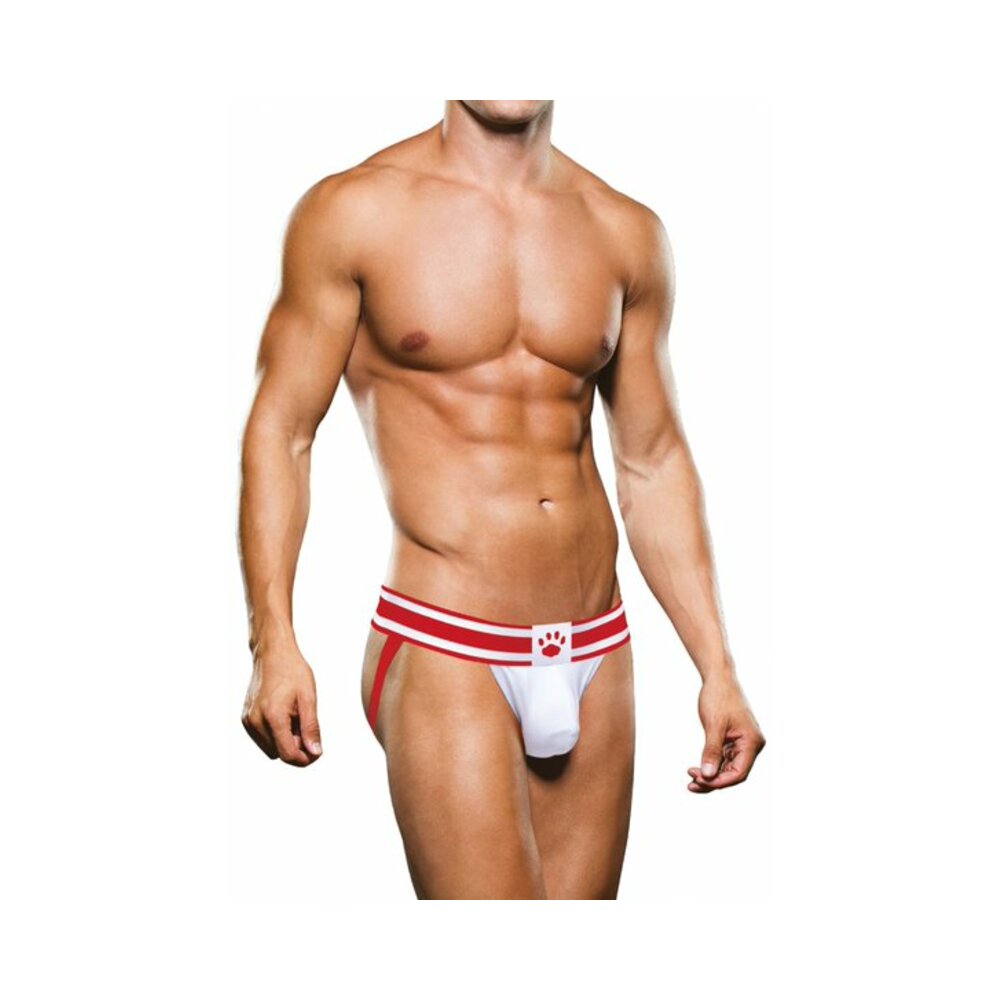 Prowler Jock Strap - White/Red - Large