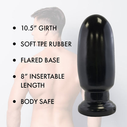 Prowler RED Thud 8 in. Anal Plug – Black