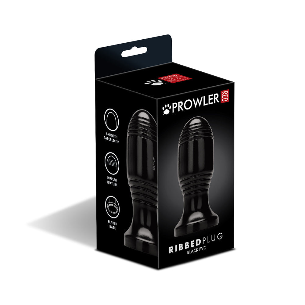 Prowler RED Ribbed Plug – Black PVC Material