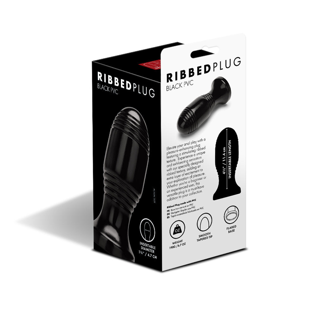 Prowler RED Ribbed Plug – Black PVC Material