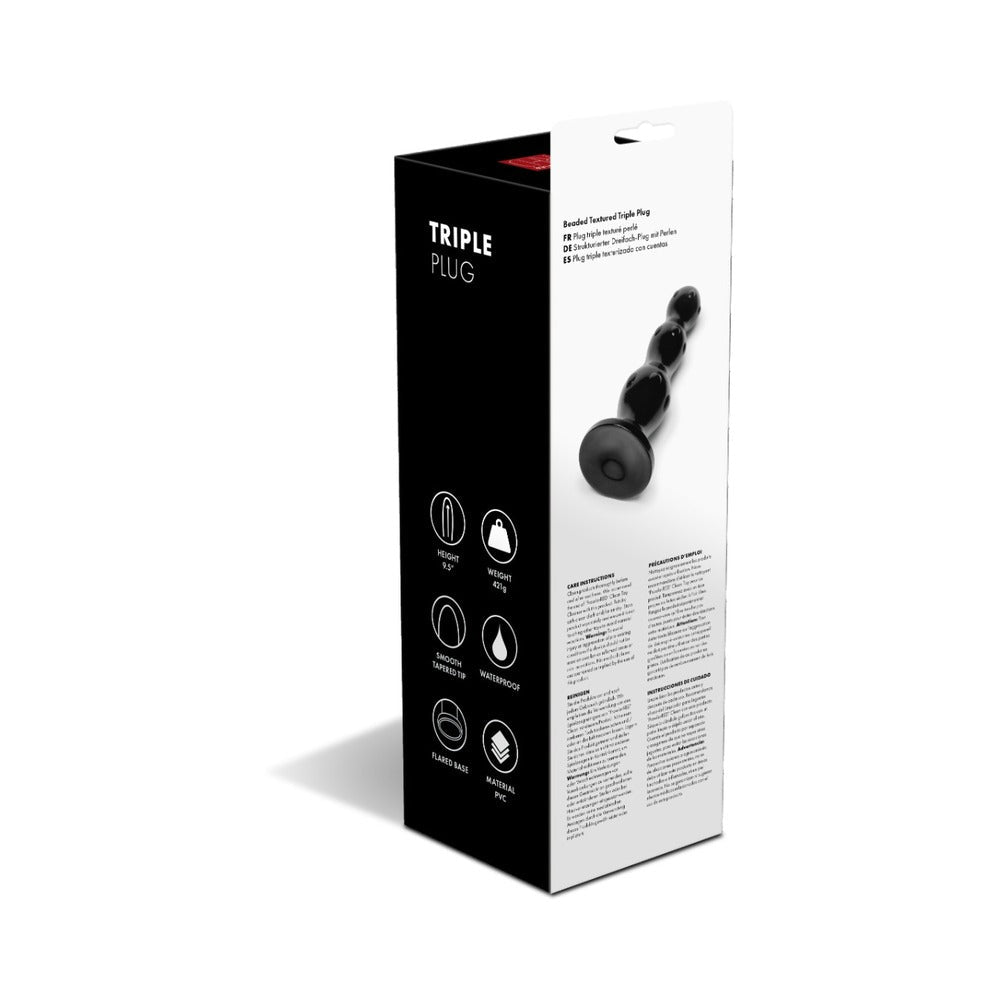 Prowler RED Beaded Textured Triple Plug – Black