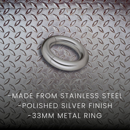 Prowler RED Magnetic 33mm Cock Ring – Silver