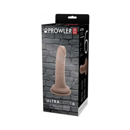 Prowler RED Ultra Cock 6 in. Realistic Dildo – Caramel