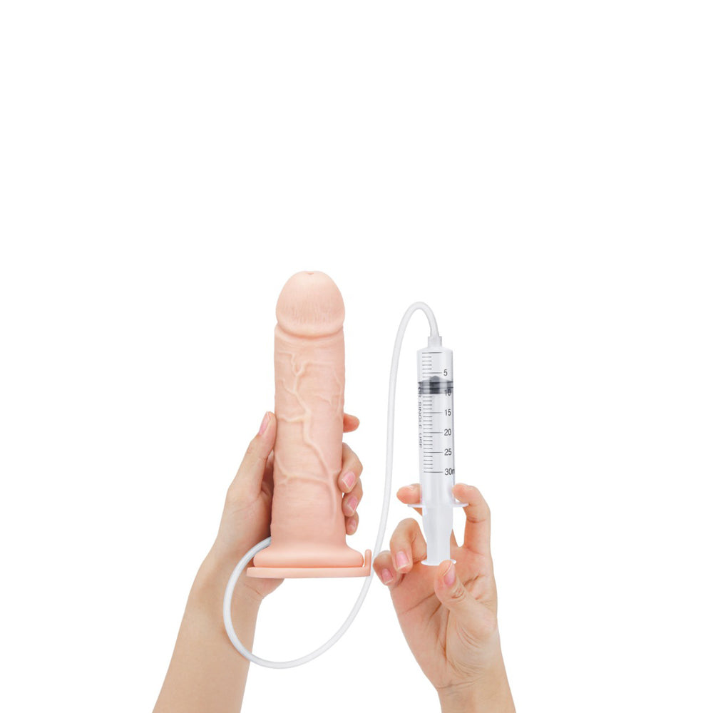 Prowler RED Ultra Cock 8 in. Realistic Squirting Dildo - Vanilla/Ivory/Beige