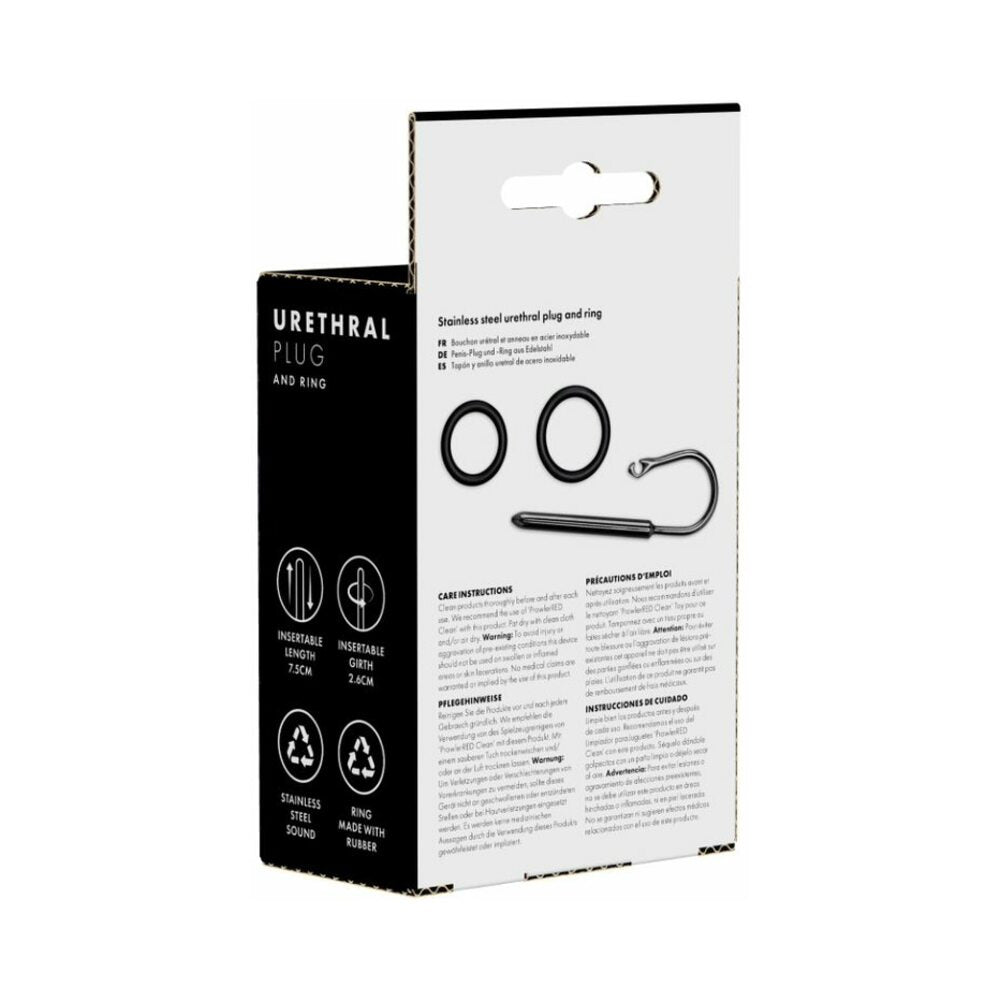 Prowler RED Urethral Plug & Ring Stainless Steel - Silver