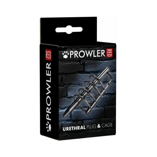 Prowler RED Urethral Plug & Cage Stainless Steel - Silver