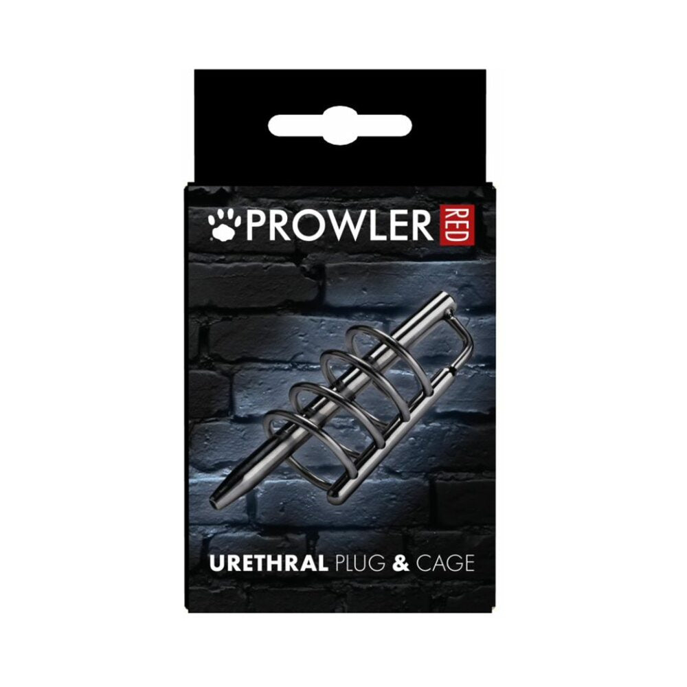 Prowler RED Urethral Plug & Cage Stainless Steel - Silver