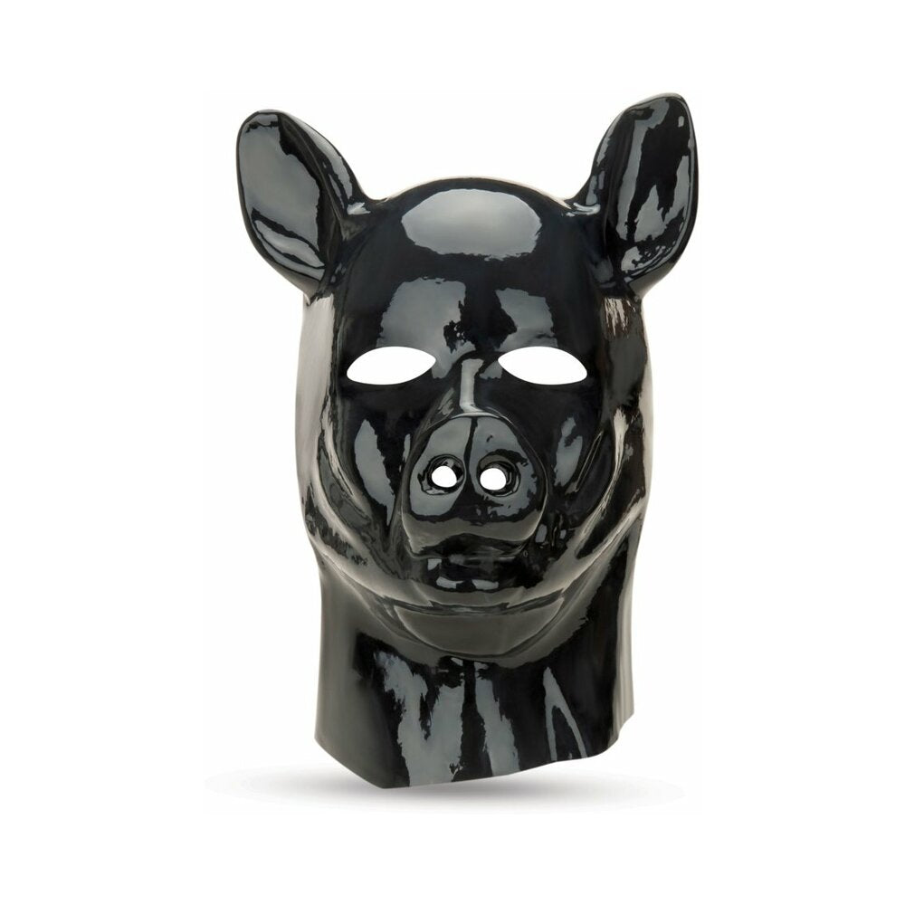 Prowler RED Latex Pig Hood - Black