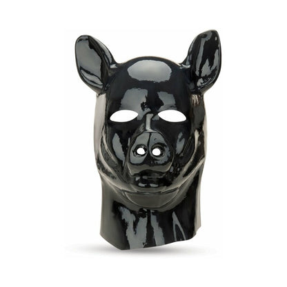 Prowler RED Latex Pig Hood - Black