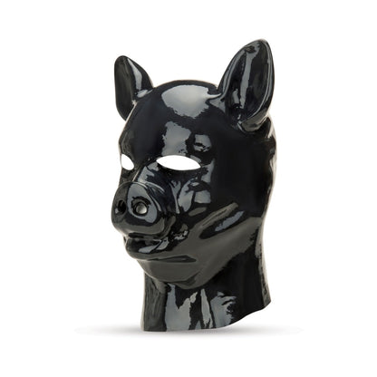Prowler RED Latex Pig Hood - Black