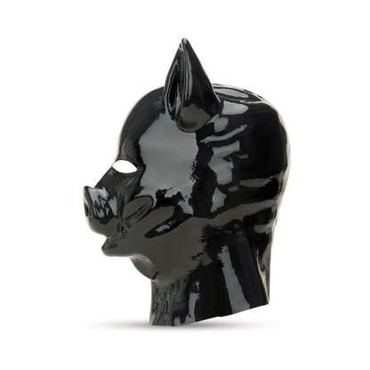 Prowler RED Latex Pig Hood - Black