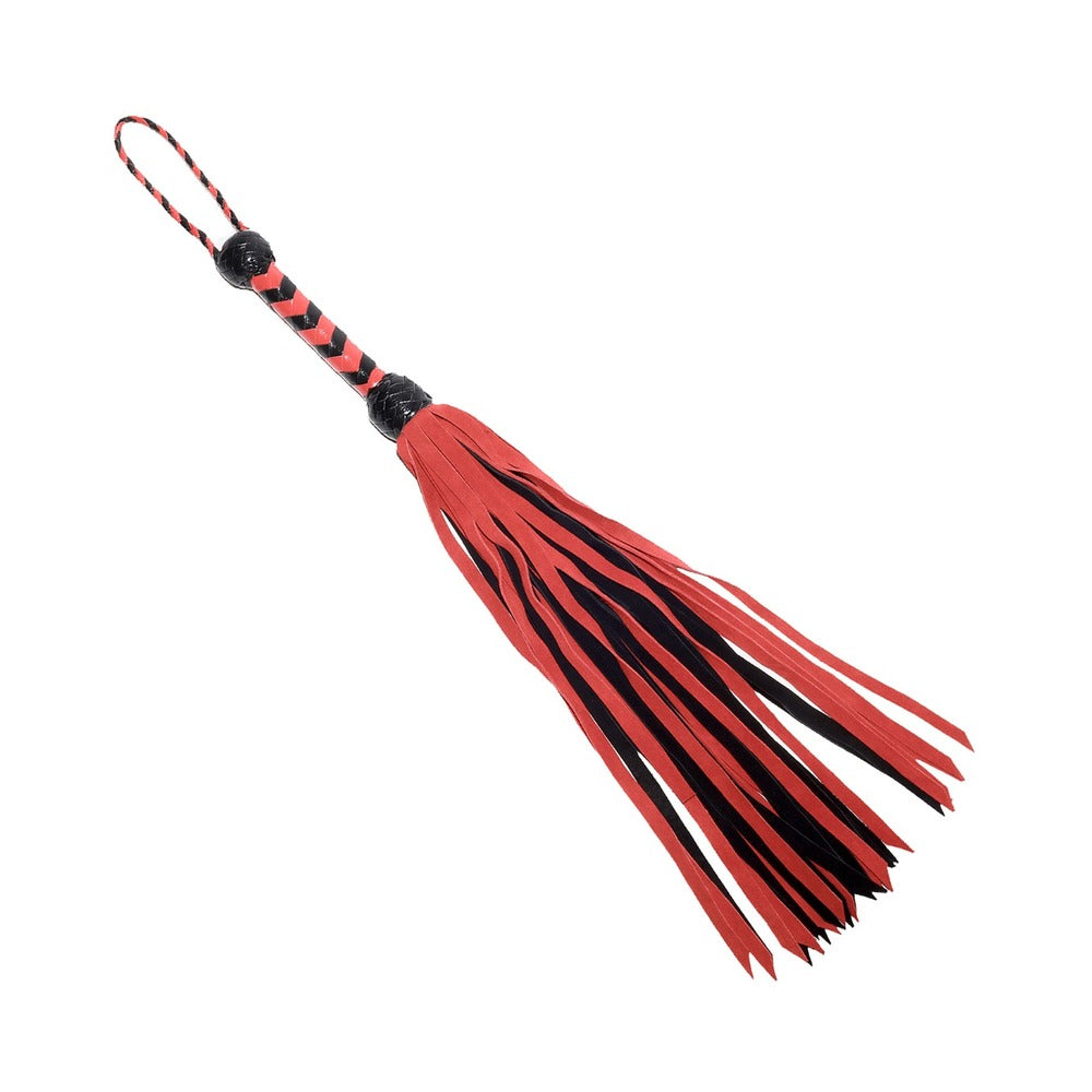 Prowler RED Flogger 33 in. Leather Whip - Black/Red
