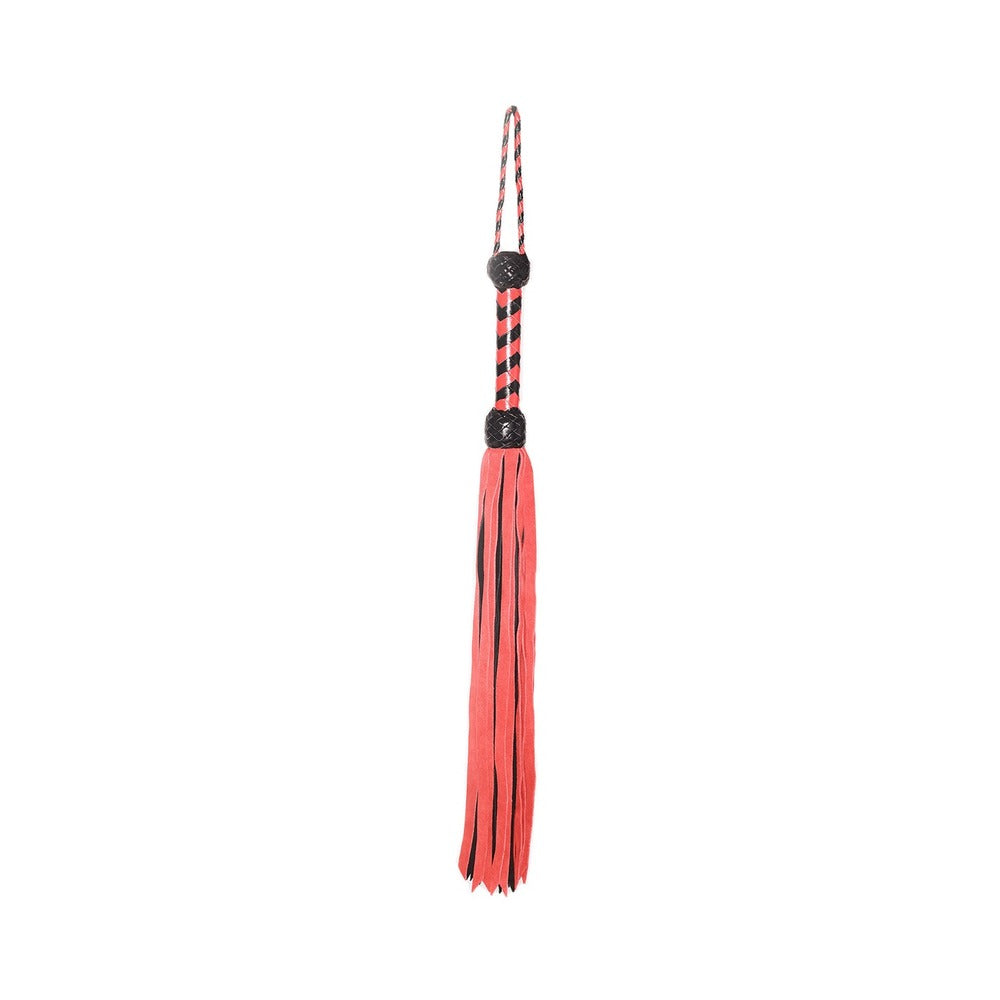 Prowler RED Flogger 33 in. Leather Whip - Black/Red