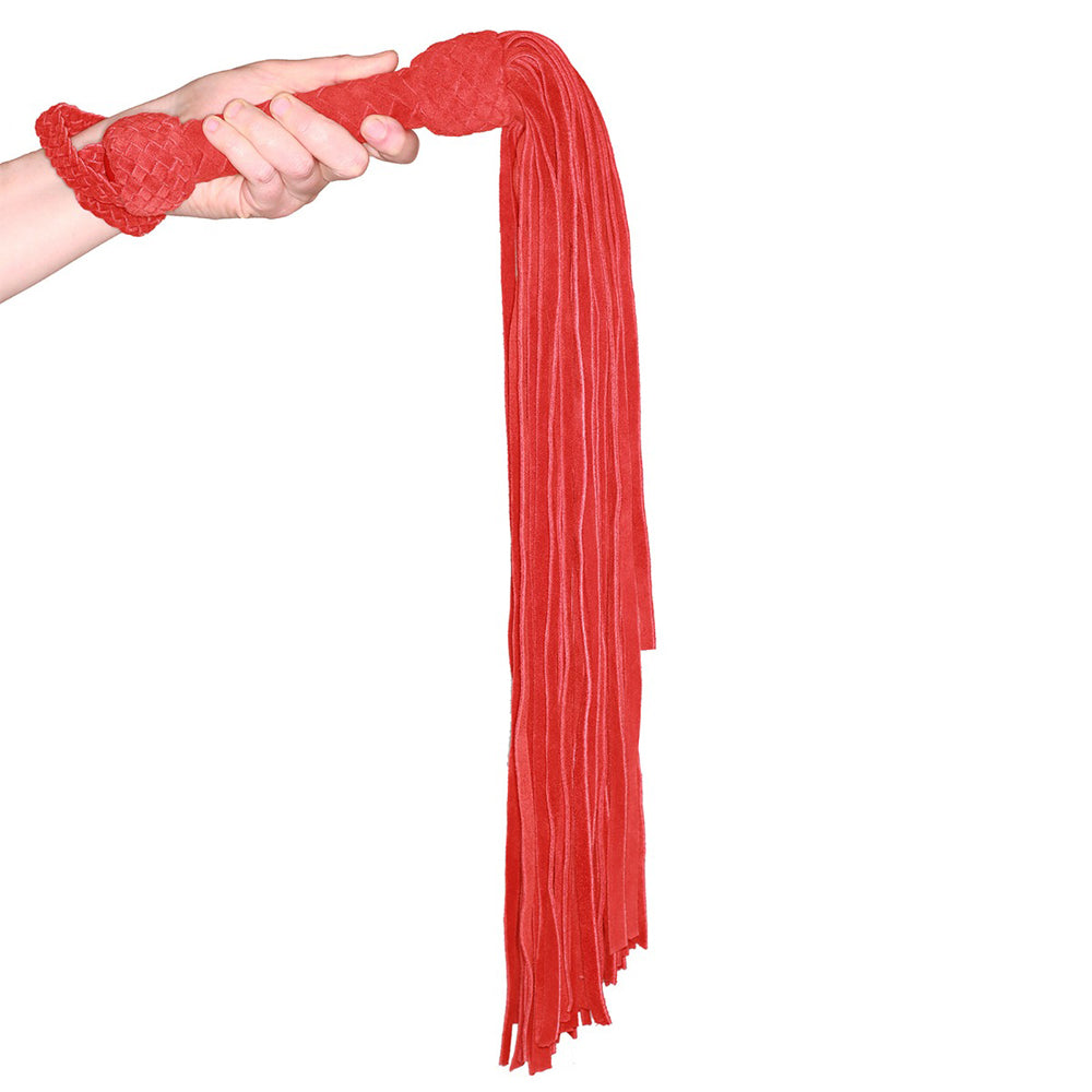 Prowler RED Leather Suede Flogger – Red