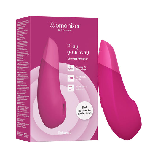 Womanizer Enhance Clitoral Stimulator with Pleasure Air Technology – Hot Pink