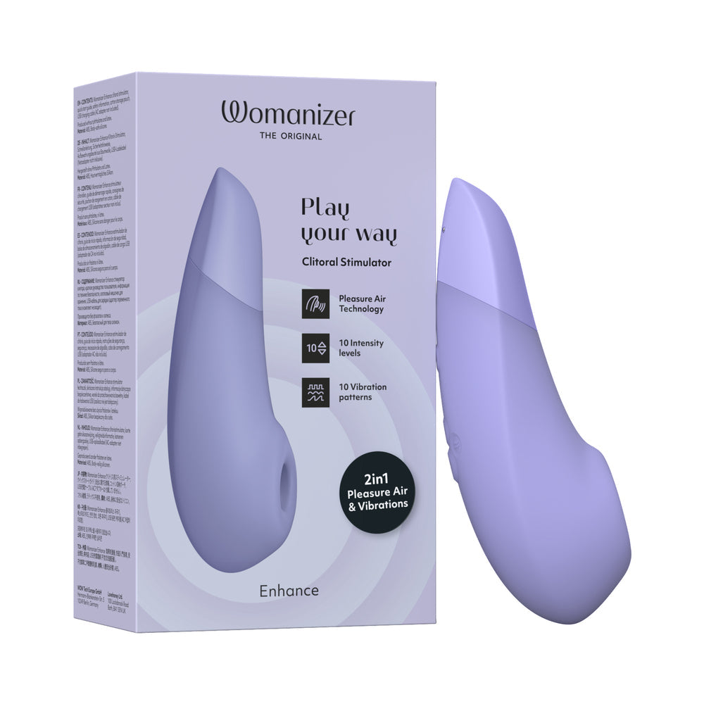 Womanizer Enhance Clitoral Stimulator with We-Vibe Vibrations - Light Purple