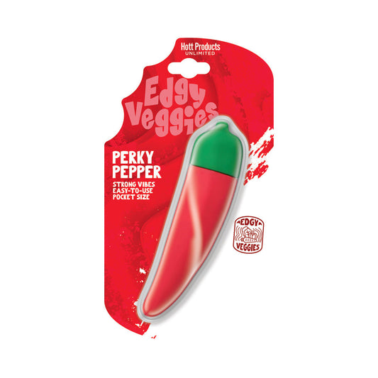 Edgy Veggies Perky Pepper Mini Vibrator – Red